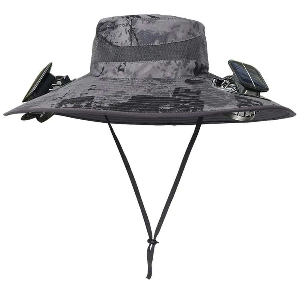 BreezeShade –  Solar-Powered Fan Hat for Outdoors