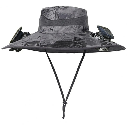 BreezeShade –  Solar-Powered Fan Hat for Outdoors