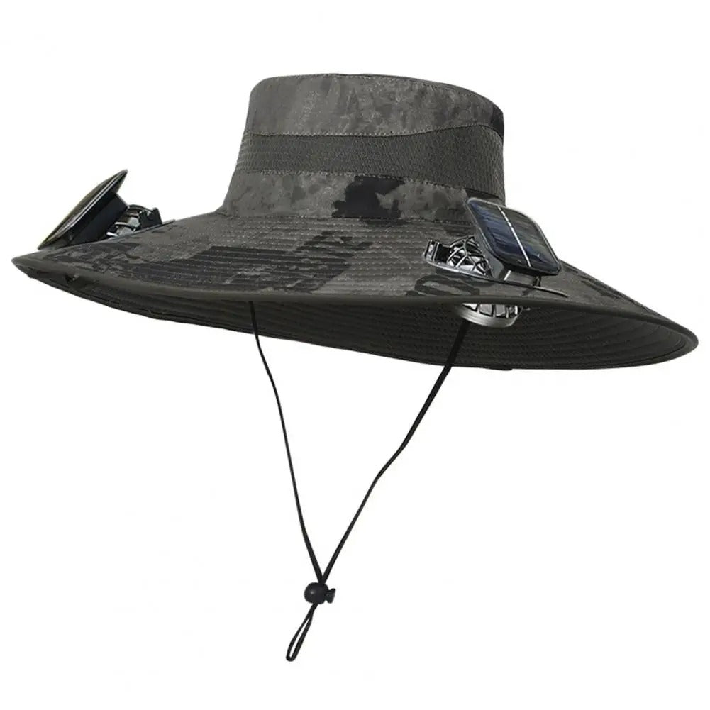 BreezeShade –  Solar-Powered Fan Hat for Outdoors