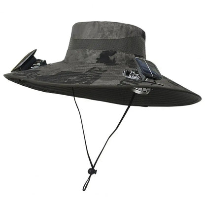 BreezeShade –  Solar-Powered Fan Hat for Outdoors