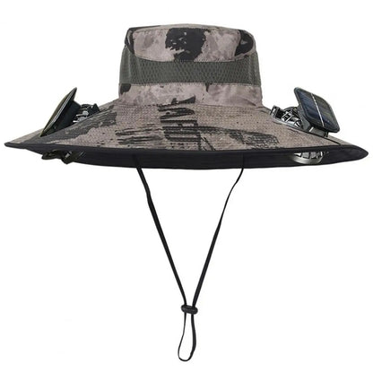 BreezeShade –  Solar-Powered Fan Hat for Outdoors